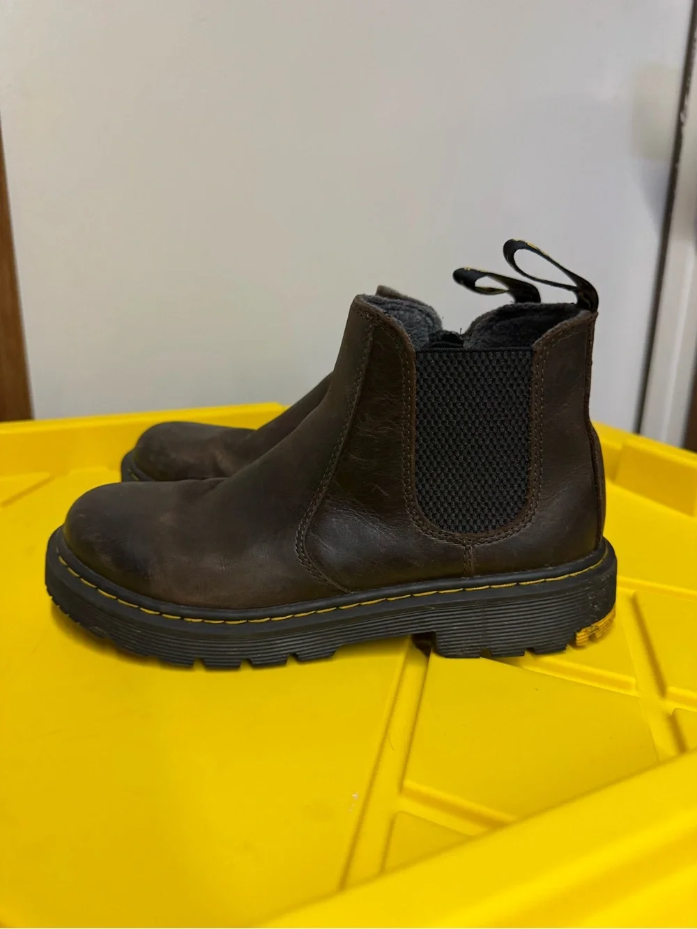 Dr. Martens Brown Leather Chelsea Side Zip Boots Men’s US 4 EU 36